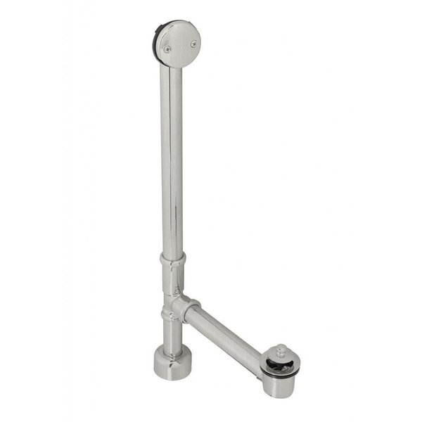 Westbrass Twist & Close Bath Waste, 22" Make-Up, 17 Ga. Tubing in Stainless Steel D3221K-20